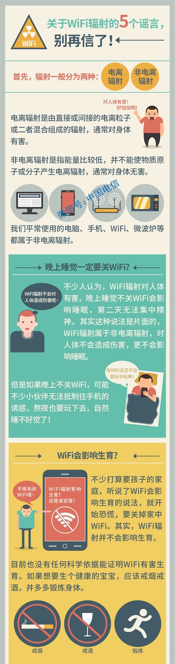 WiFi輻射影響睡眠、不利生育?中國電信科普關于WiFi輻射的5個謠言