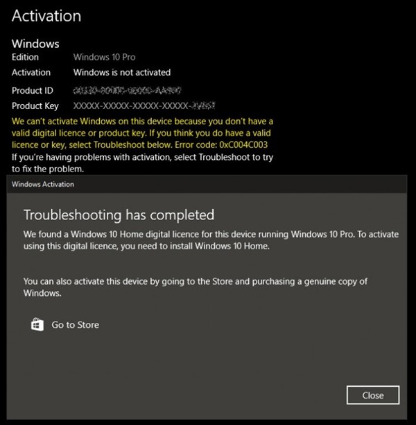 微軟工程師:Windows 10專業(yè)版無法激活問題已解決