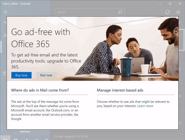 Windows 10郵件應(yīng)用驚現(xiàn)廣告?微軟緊急撤回