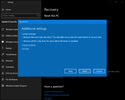 Windows 10 19H1新版18312推送:預留存儲上線、重置UI調整